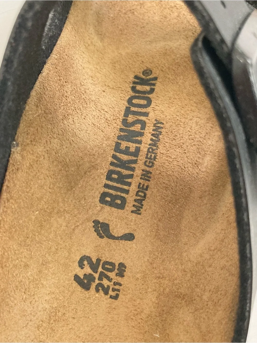 BIRKENSTOCK Arizona Footbed Slide Sandal Black Size 42 Conform Walking Travel